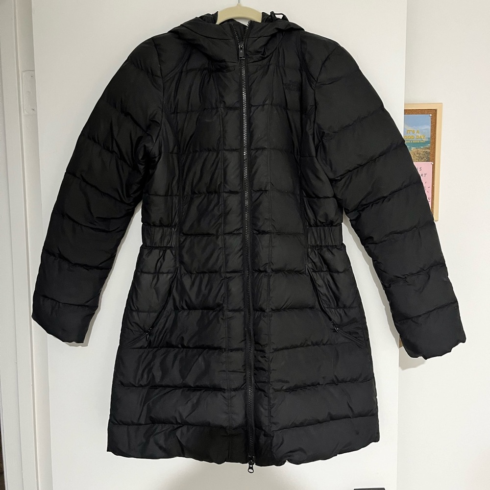 Black women’s North Face coat